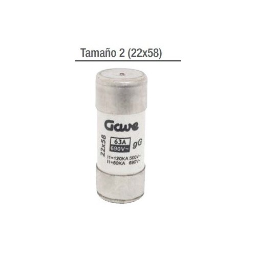 Fusible UTE T2 80A GAVE 22X58