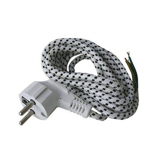 Conexión Cable Textil 1.8M Con Clavija Schuko Macho