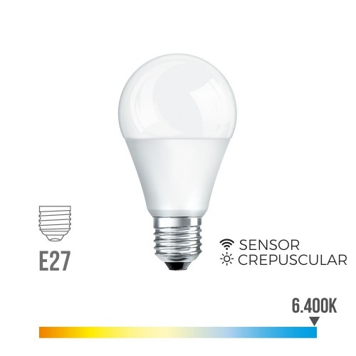 Bombilla LED A60 con Sensor 10W 6500K luz día