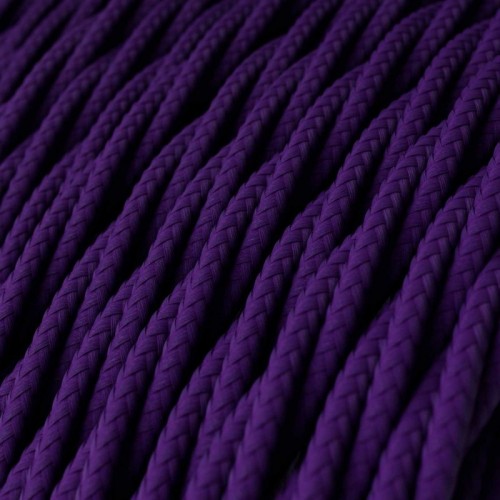 Cable Eléctrico Trenzado Recubierto en tejido Efecto Seda Color Púrpura TM14