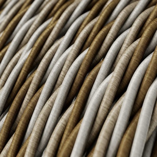 Cable Eléctrico Trenzado Recubierto en tejido Efecto Seda Windsor TG01
