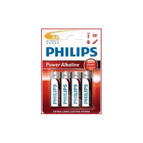 Pila Alkalina LR6 AA Blister 4 Philips.