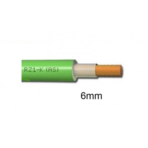 Manguera flexible Unipolar RZ1-K 06/1KV 6mm Verde Libre Halogenos
