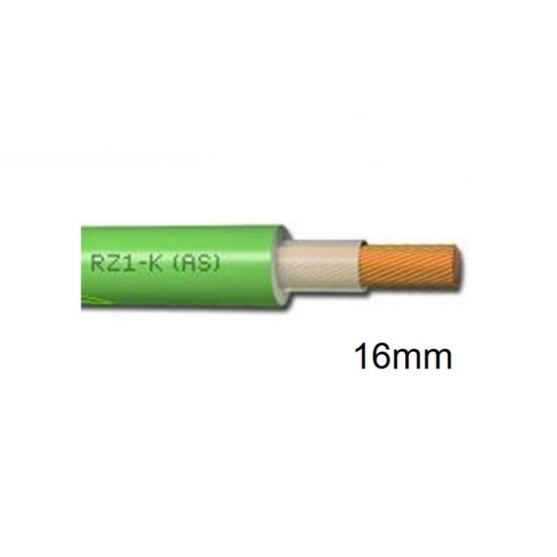 Manguera flexible Unipolar RZ1-K 06/1KV 16mm Verde Libre Halogenos
