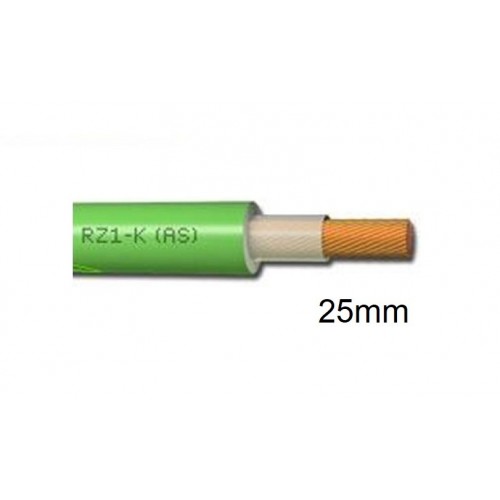 Manguera flexible Unipolar RZ1-K 06/1KV 25mm Verde Libre Halogenos