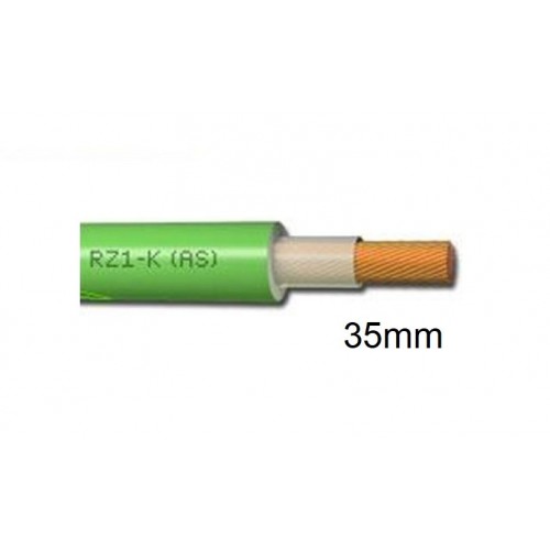 Manguera flexible Unipolar RZ1-K 06/1KV 35mm Verde Libre Halogenos