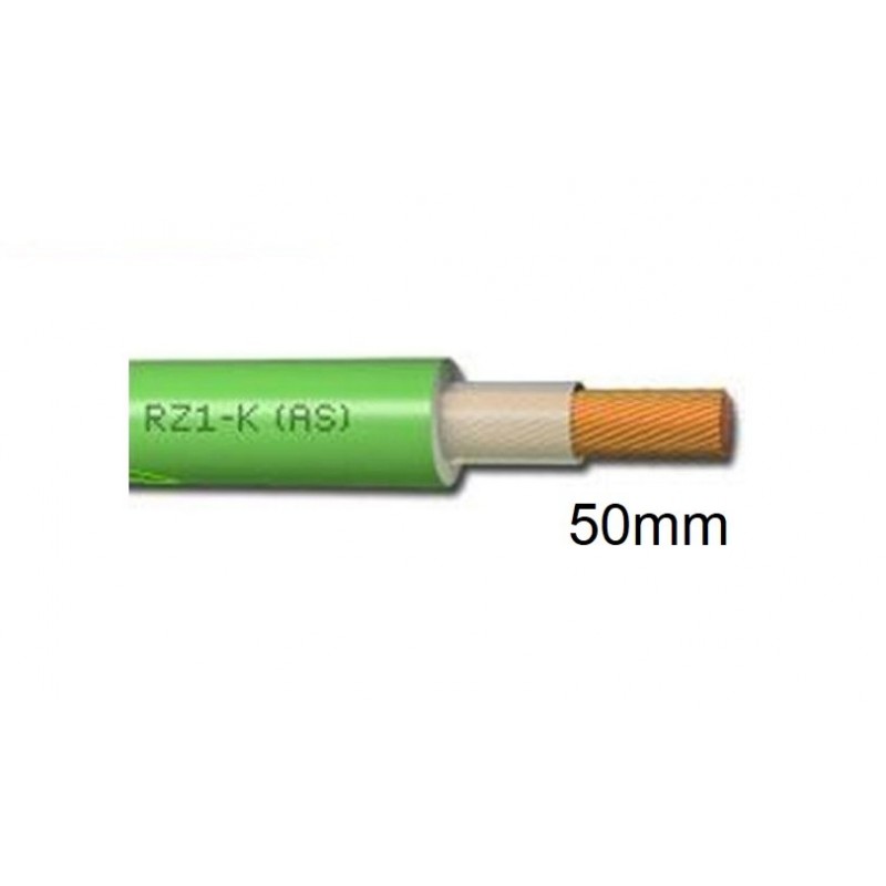 Manguera flexible Unipolar RZ1-K 06/1KV 50mm Verde Libre Halogenos