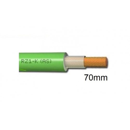 Manguera flexible Unipolar RZ1-K 06/1KV 70mm Verde Libre Halogenos